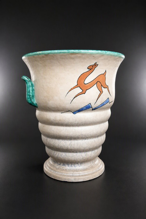 Ugo Zaccagnini - Raro vaso di design italiano – Vasi, Ceramic (photo 3 of 12)