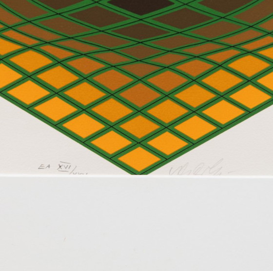 - Victor Vasarely « ST » Serigrafia a colori, 1968, firmata, – Litografie e stampe, Carta (photo 3 of 5)