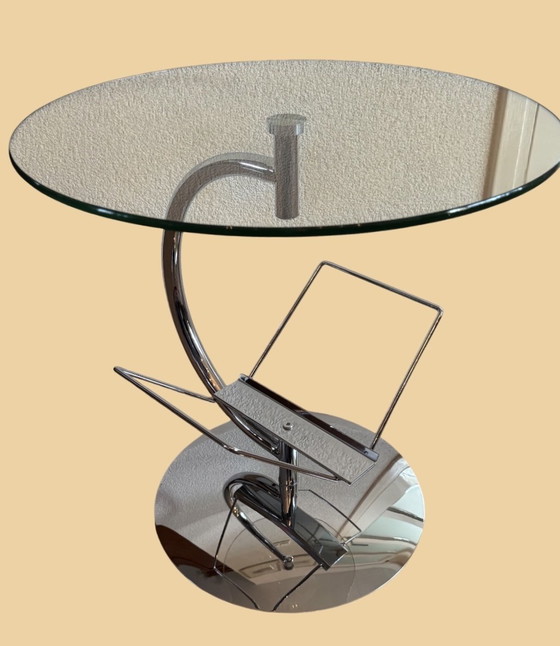 Image 1 of Tavolino KOKOON | 🇩🇪 Anni '80 | Un elemento d'arredo senza tempo in cromo e vetro