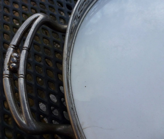 Image 1 of Bandeja ovalada grande de estilo Art Déco, pieza decorativa poco común.