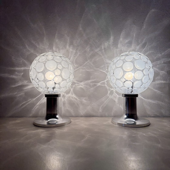 Image 1 of Hustadt leuchten glass table lamps , 1970s