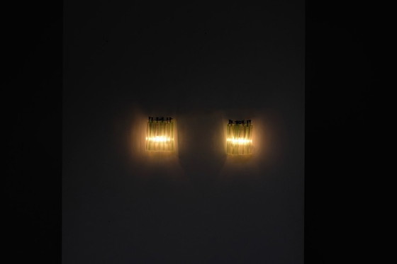 Image 1 of Pair of Murano glass wall sconces, Italy 1960s.