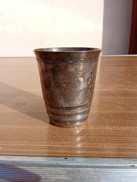 Image 1 of Verzilverde trommel – Gegraveerd met “170th RI”