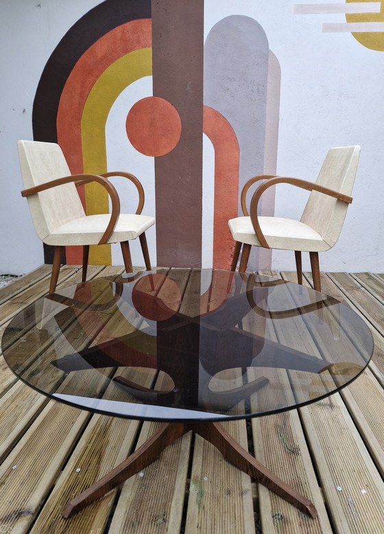 Image 1 of Paires de Fauteuils Bridges vintage 1960