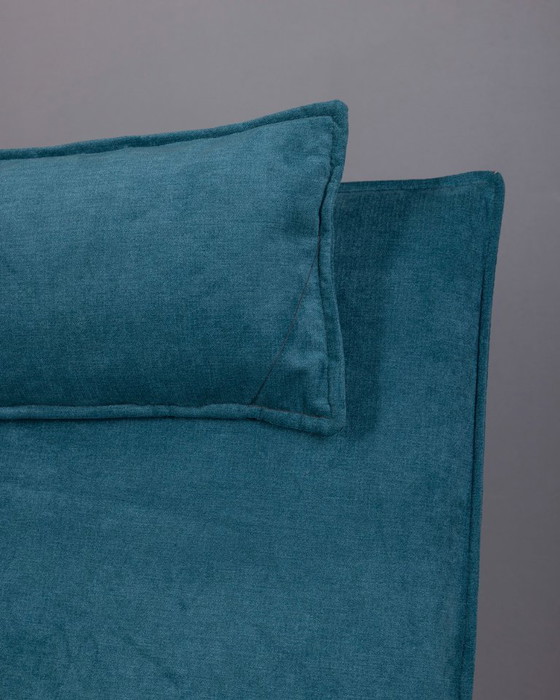 Image 1 of SEDIA A DONDOLO AZZURRA VINTAGE ANNI 80 MODELLO "T-LINE" DESIGN BURKHARD VOGTHERR PER ARFLEX