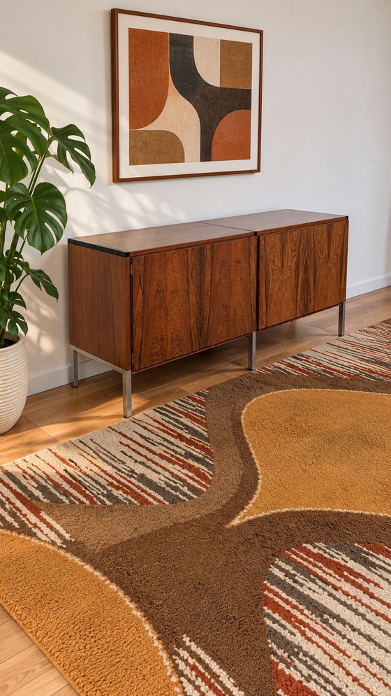 Vintage minimalistisch design Dressoir – Metaal, Hout (photo 3 of 9)
