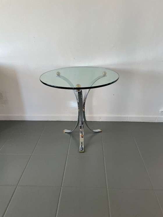 Image 1 of Spectacular original French Modernist design side table from the 1970s by Maison Jansen (France)