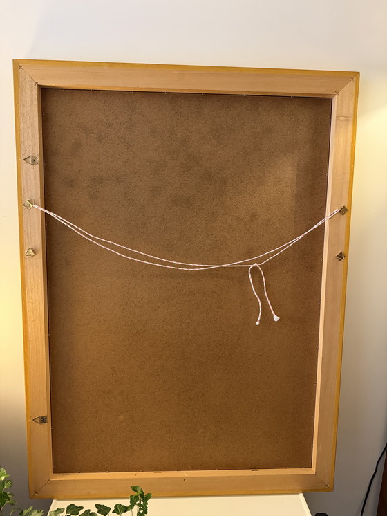 Image 1 of Large facet-cut mirror in a gold-colored frame