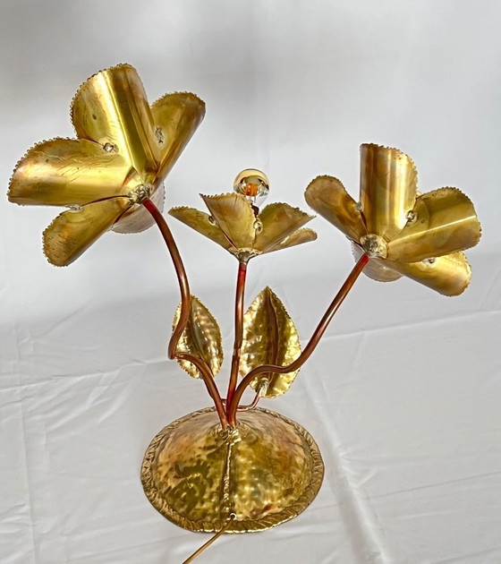 Image 1 of Tischleuchte „Seerosen“ von Maison Honoré, Paris, Frankreich, 1970er Jahre