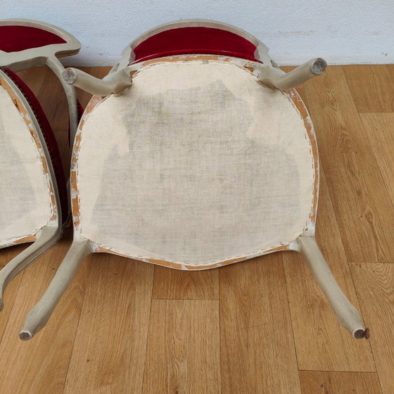 Image 1 of Sedie e poltrone vintage francesi in stile Luigi XV. Prezzo fisso.