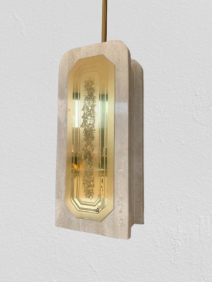 Image 1 of Travertin Tafellamp Van Georges Mathias