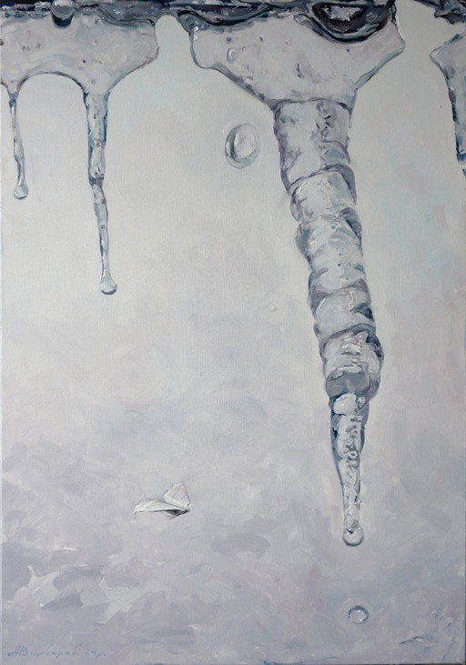 Original Ölgemälde Zeitgenössische Kunst Symbolismus Minimalismus Winterträne