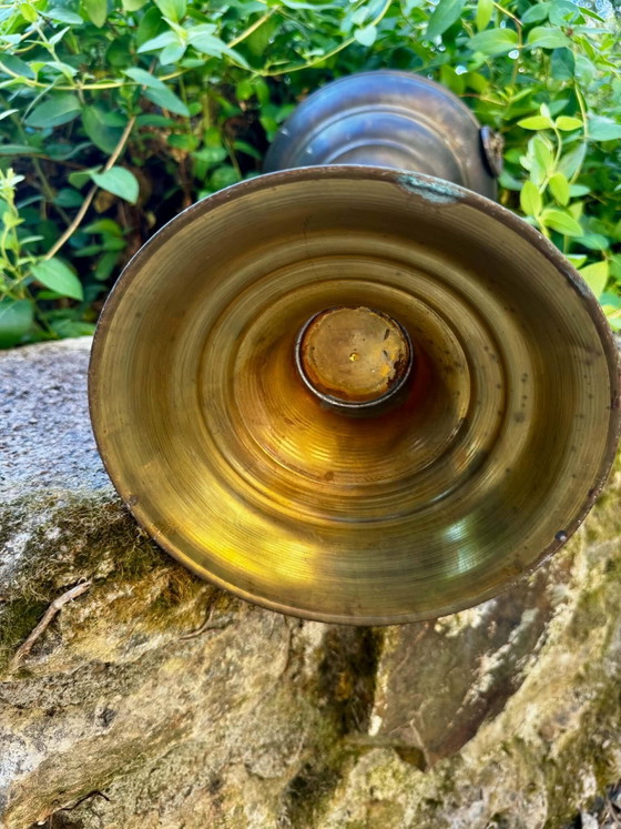 Grande Vasi per piante leone in ottone su supporto in stile barocco Art Nouveau. – Brass, Barok (photo 5 of 6)