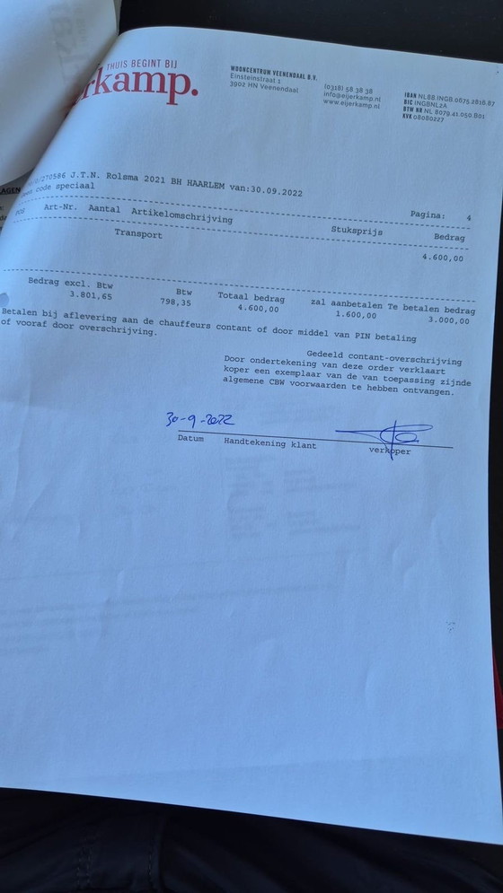 Image 1 of Divano a 3 posti Artifort C691 - come nuovo - Blu cobalto