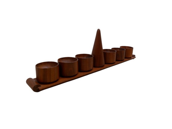 Image 1 of Set danese composto da 6 portauova e 1 saliera.