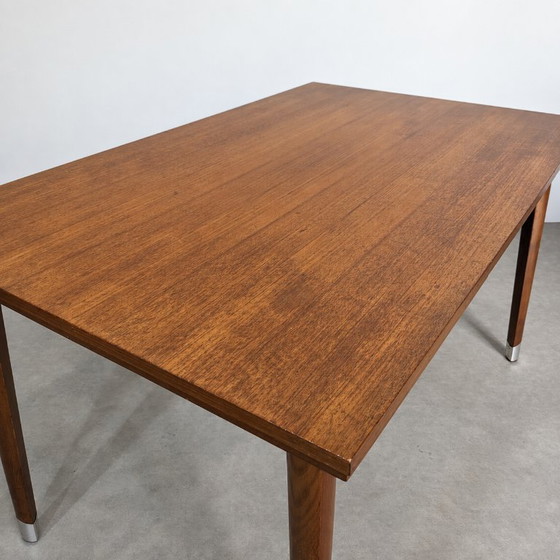 Tavolo da pranzo vintage allungabile in teak – anni '60/'70 – Mid-Century – Tavoli da pranzo, Legno (photo 4 of 8)