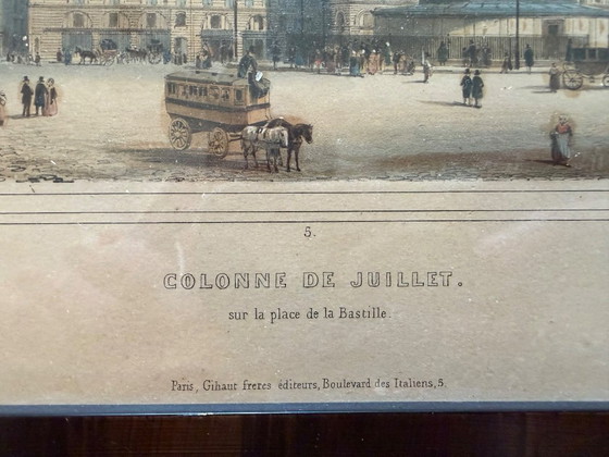 Image 1 of Serie di litografie colorate a mano del XIX secolo di Gihaut Frères