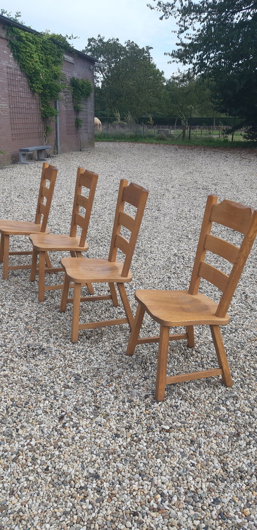 Chaises de salle à manger brutalistes De Puydt