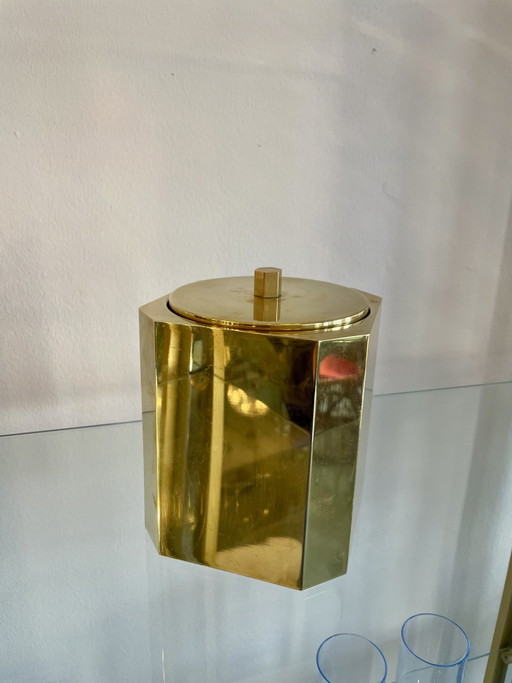 Elegante handgemaakte ijsblokjesvorm/ijsemmer, Italië 1970
