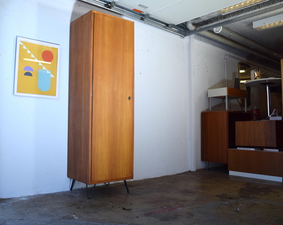 Image 1 of Armadio vintage anni '50, credenza alta, cassettiera, metà secolo