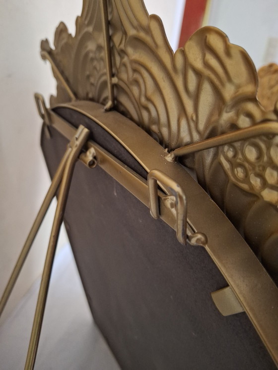 Image 1 of Paire louis xv gilded mirrors/ freestanding/mounted/gold/metal/vintage/50/60/midcentury modern quality
