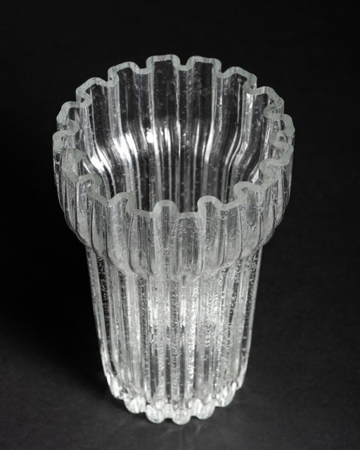 Glass Vase Glashütte Limburg West Germany Mid-Century 60s–70s incl Original Box