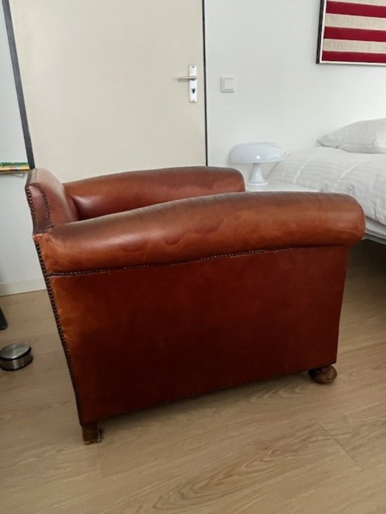 Image 1 of poltrona club inglese in pelle