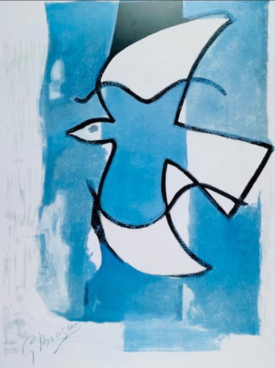Image 1 of Georges Braque: “L'oiseau Bleu et Gris”. Firmato in lastra.