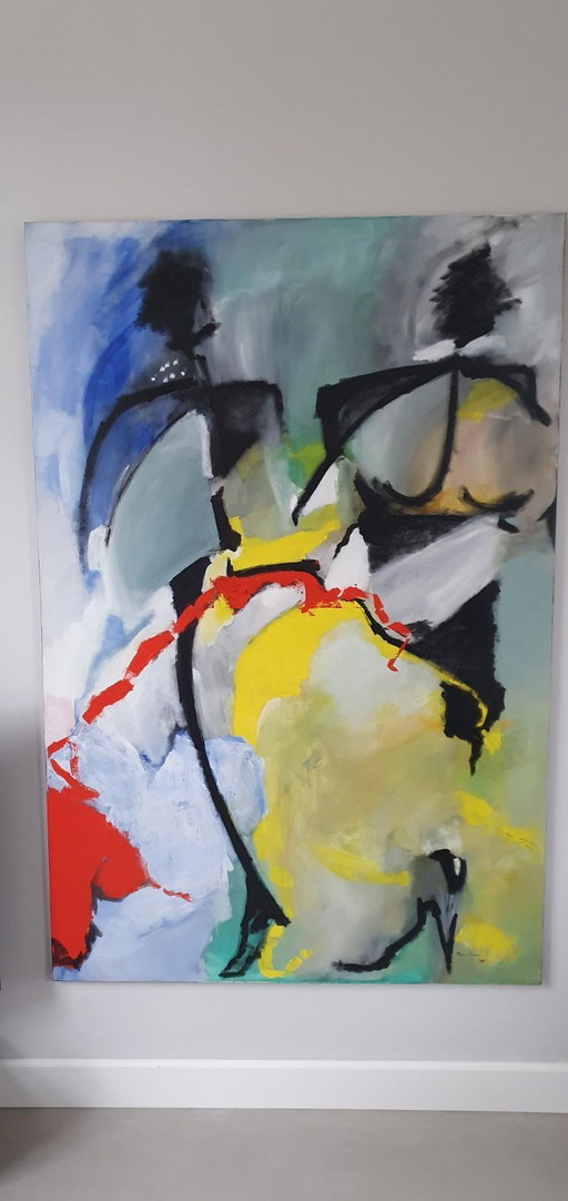 Peinture à l'huile « Danse »