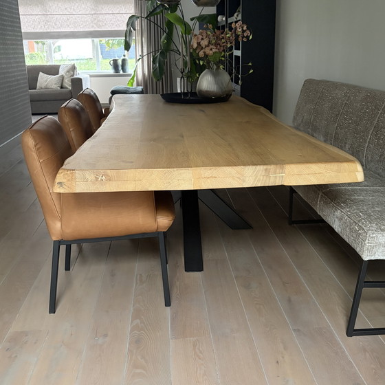 Magnifique Table en Chêne – Tables de salle à manger, Metal, Wood (photo 3 of 5)