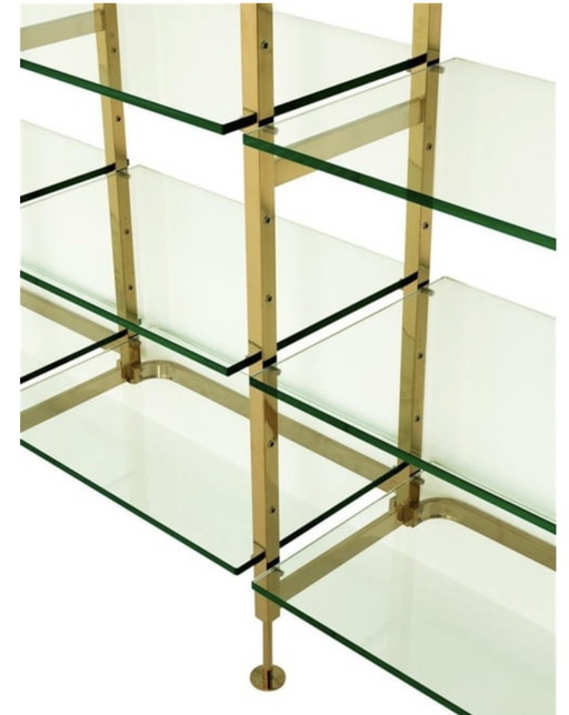 Vitrina Eichholtz Delano Latón Cristal