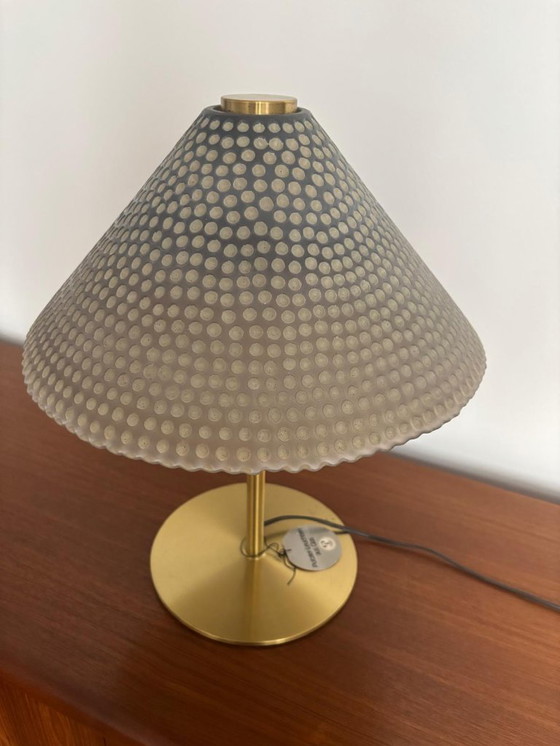 Image 1 of Grande lampe de table en verre et laiton de Peill & Putzler, années 1970