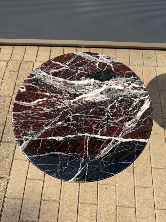 Image 1 of Table d'appoint Knoll Tulip en marbre Rosso Rubino, état neuf ! Eero Saarinen
