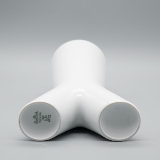 Image 1 of Rosenthal Studio Linie White Glossy Porcelain SPIRIT Vase Duo by Platt & Young