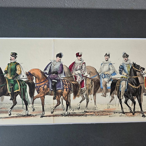 Image 1 of Old hand-colored lithograph by Pieter W. M. Trap, late 19th century