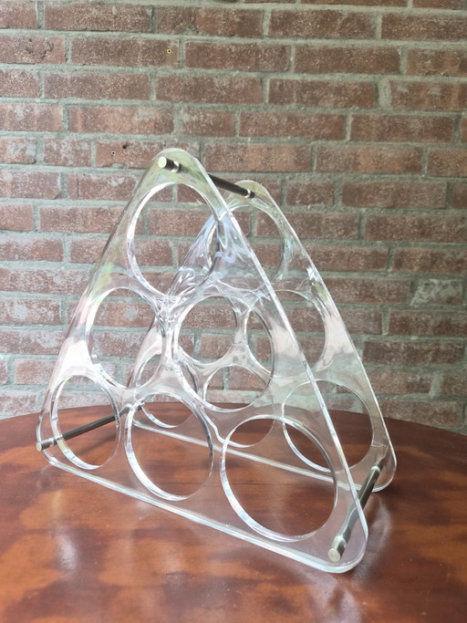 Portabottiglie vintage in plexiglass