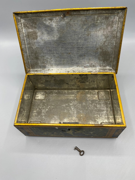 Afsluitbare blikken doos, decoratie met meesterwerken, Widow J. Bekkers & Son Dordrecht – Decoratieve objecten (photo 6 of 9)