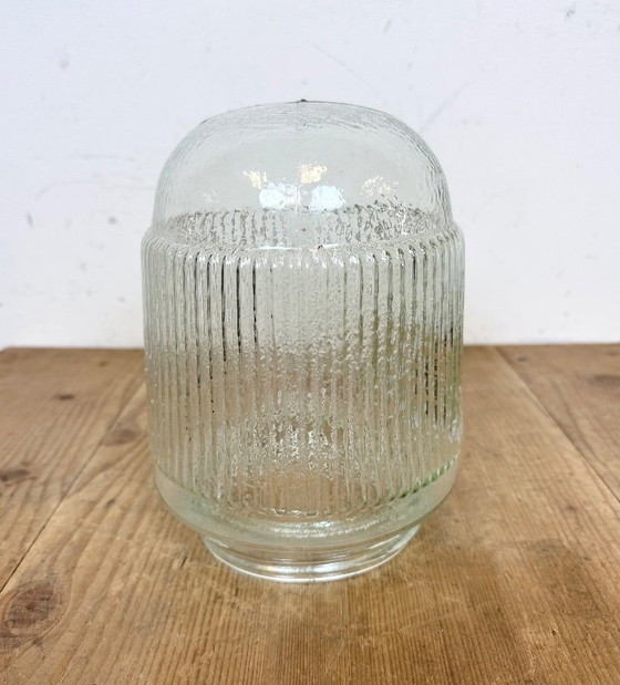 Image 1 of Industrial Aluminium Light with Glass Cover from Elektrosvit, 1970s