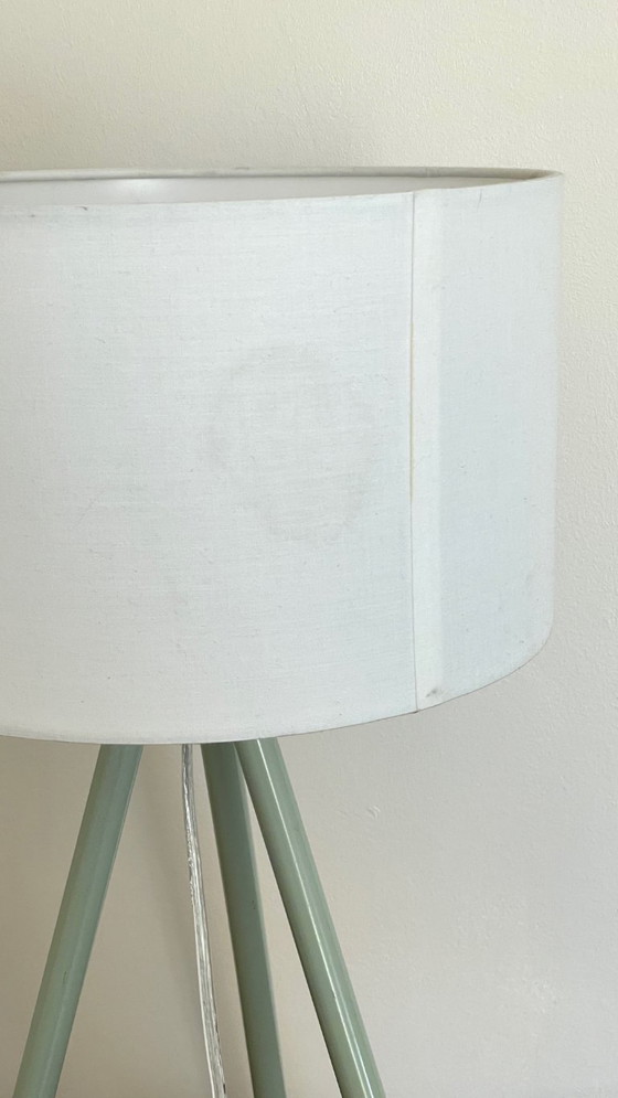 Image 1 of Green Metal Tripod Lamp, 1990s