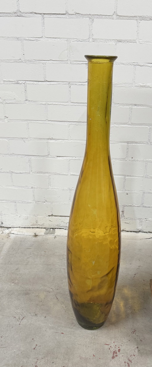 Vase Retro Xxl Jaune d'Espagne 100 X 20 Verre