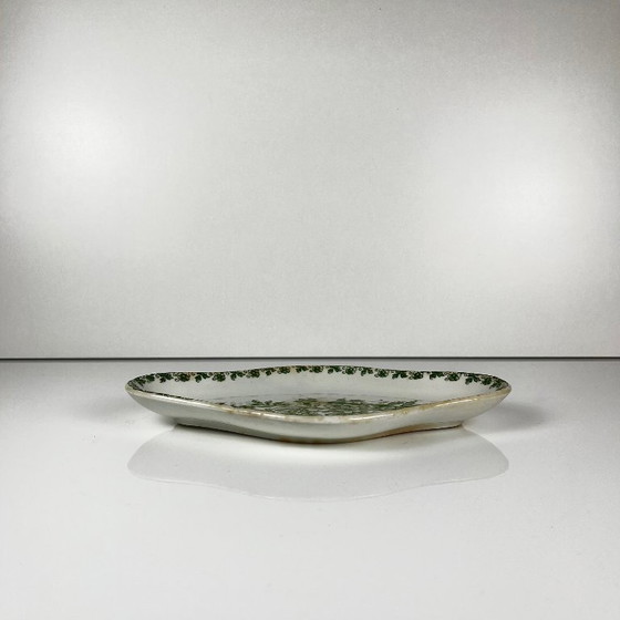 Image 1 of Rare "Denise" Ironstone Ravier by St Amand, green, early 20th century