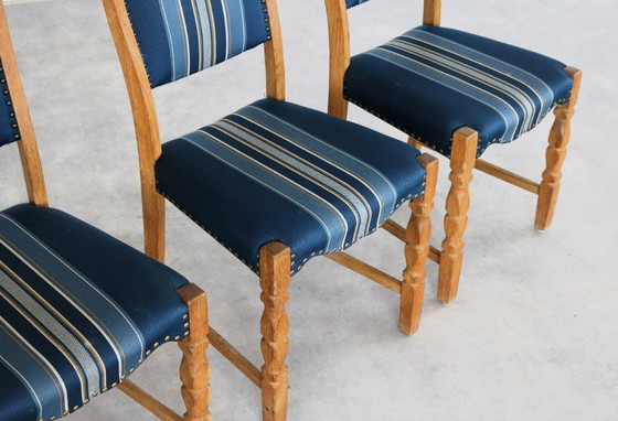 Image 1 of 4x brutalistische dänische Esszimmerstühle