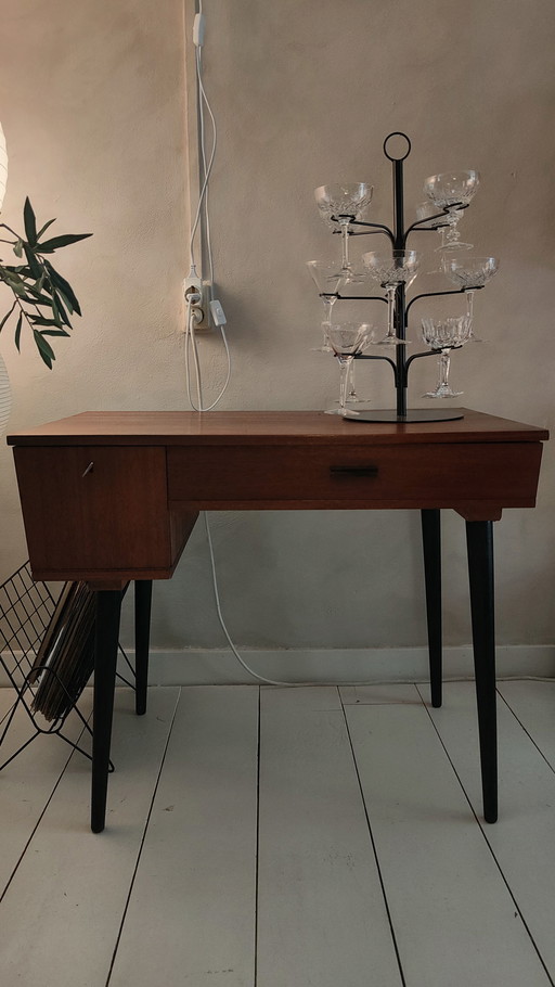 Sixties teak design desk / teak desk