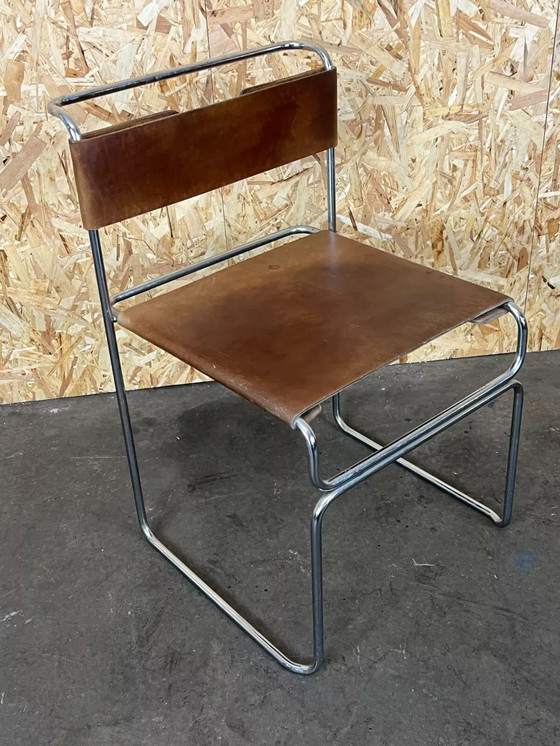 Image 1 of 60's 70's Acier Daim Chaise Vintage Giovanni Carini Planula Libellula