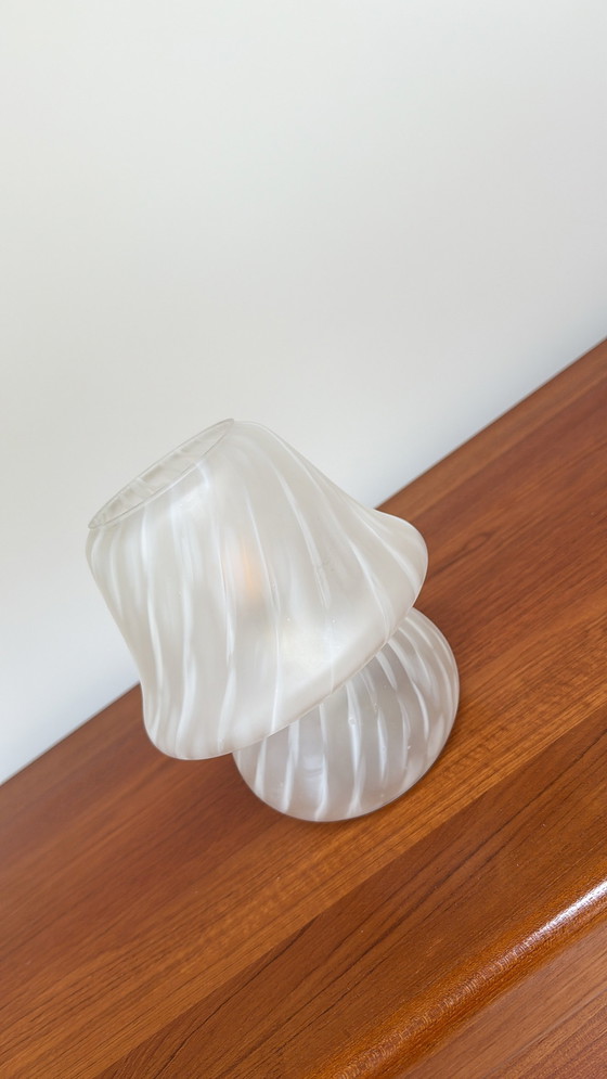 Image 1 of Lampe champignon vintage en verre par Hustadt Leuchten
