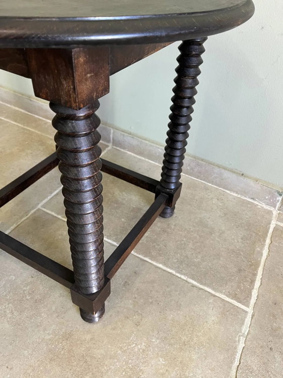 Side table with press screw style legs – Wood, Rustic (photo 10 of 14)