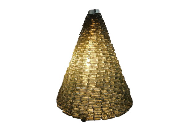 Image 1 of Lampe Pyramide Vintage - Construite à partir de morceaux de verre - Moderne - Verre et Métal - France - 70's