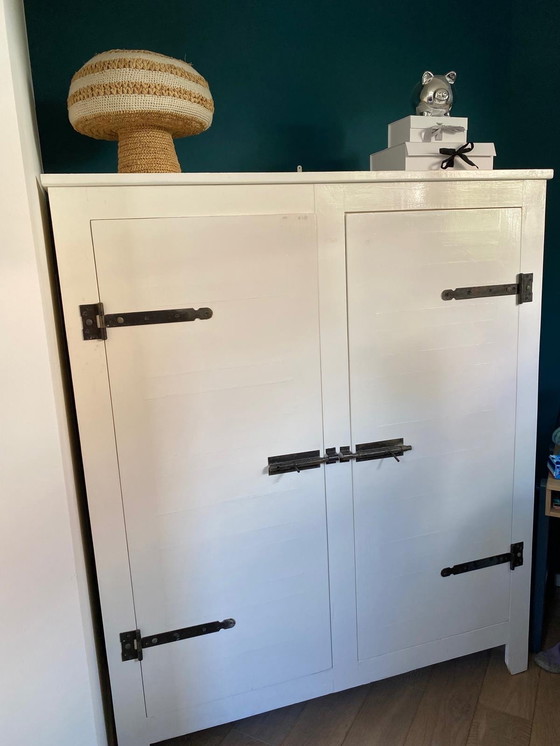 Image 1 of Kast Loods 5 wit hout - kledingkast, boekenkast, servieskast