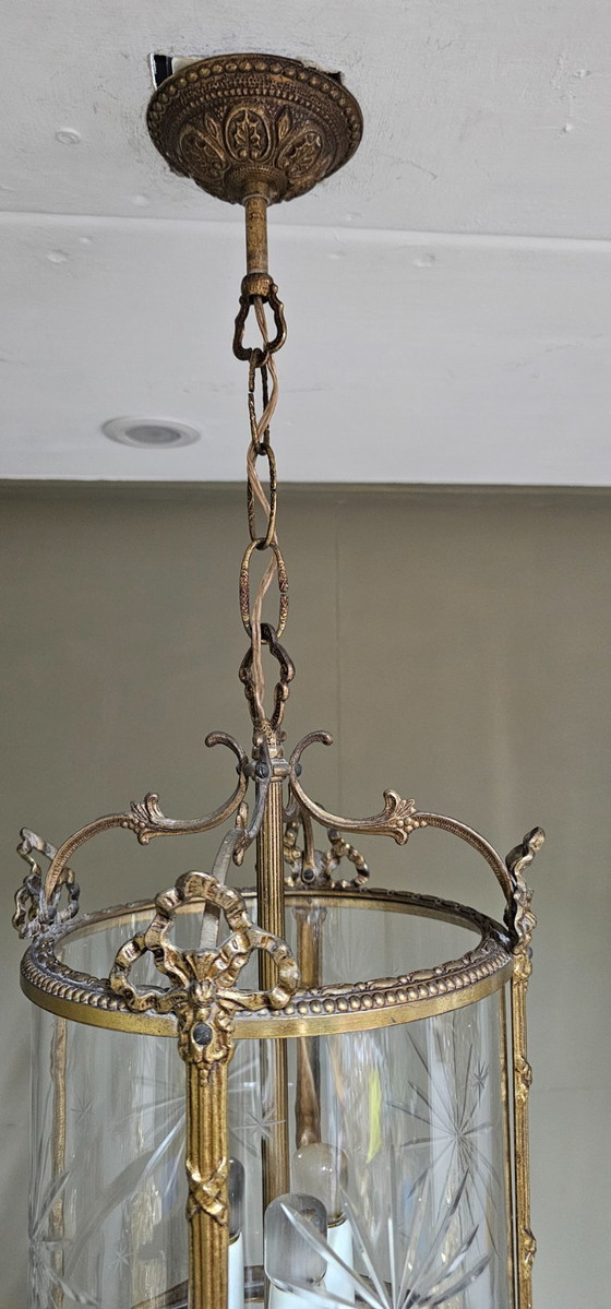 Lanterna da ingresso antica - Stile Luigi XV / Rococò – Plafoniere, Brass (photo 2 of 8)