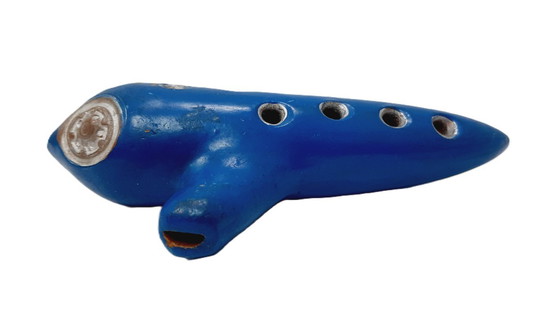 Image 1 of Ocarina vintage en argile à 12 trous